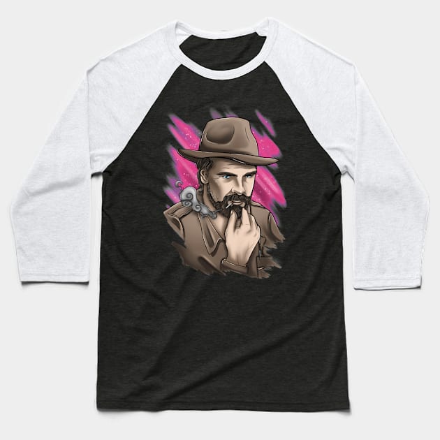 Chief Hopper Baseball T-Shirt by AlmiranWhite